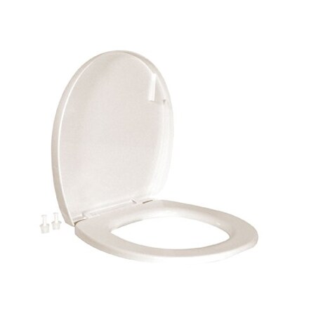 Thetford Thetford 36503 Toilet Seat for Tecma Silence Plus RV Toilets - Bone with Chrome Hinges 36503